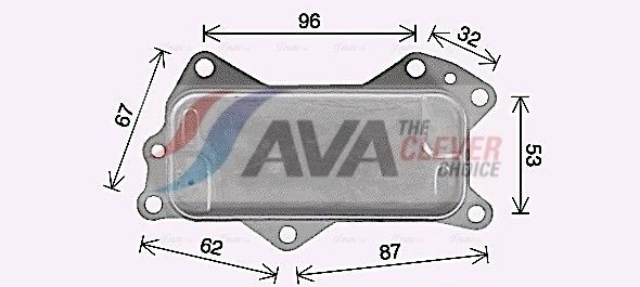 Купити JE3079 AVA Радіатор масляний (холодильник), під фільтром